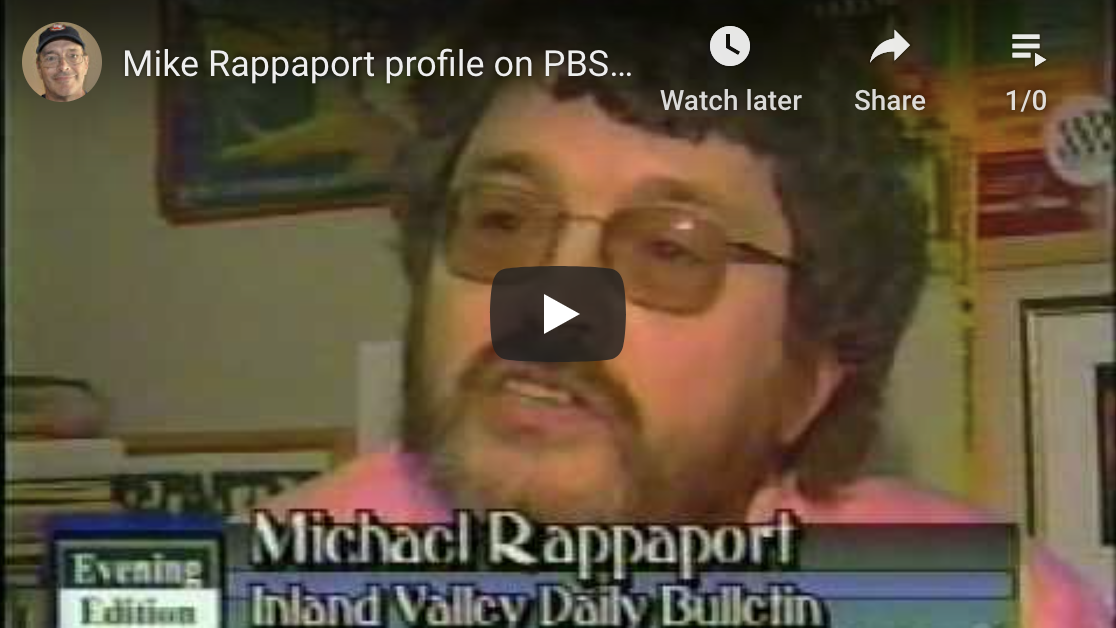 Mike Rappaport Rant STAR OF NEWSPAPERS, MAGAZINES AND TV? NOT QUITE - Mike Rappaport